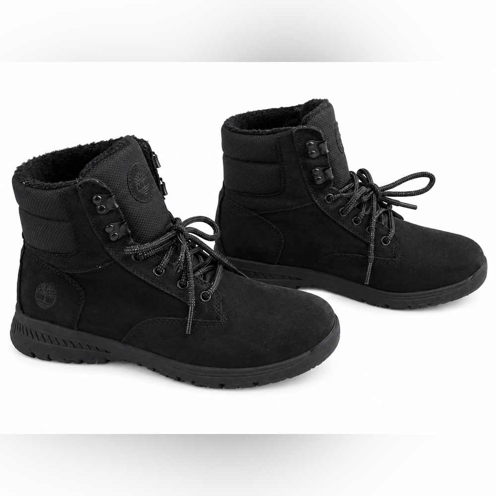 Timberland Men’s Norton Ledge Black Warm Lined Waterproof Boots Size 8.5